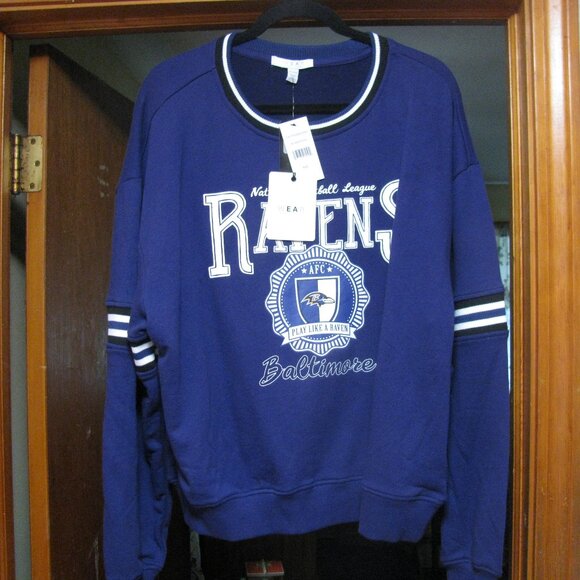 BALTIMORE RAVENS  NFL  ERIN ANDREWS  WOMENS SWEATSHIRT XXL BRAND NEW W/ TAGS NWT - Picture 1 of 10